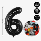 [SG Instock] - Personalised Racing car motorbike Theme Birthday Party Decoration