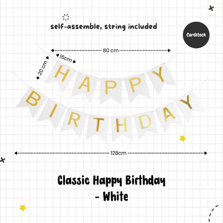 Happy Birthday Banner Garland Birthday Party Bunting Happy Birthday Foil Banner