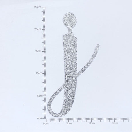 Custom Cursive Glitter Silver Script Font Banner