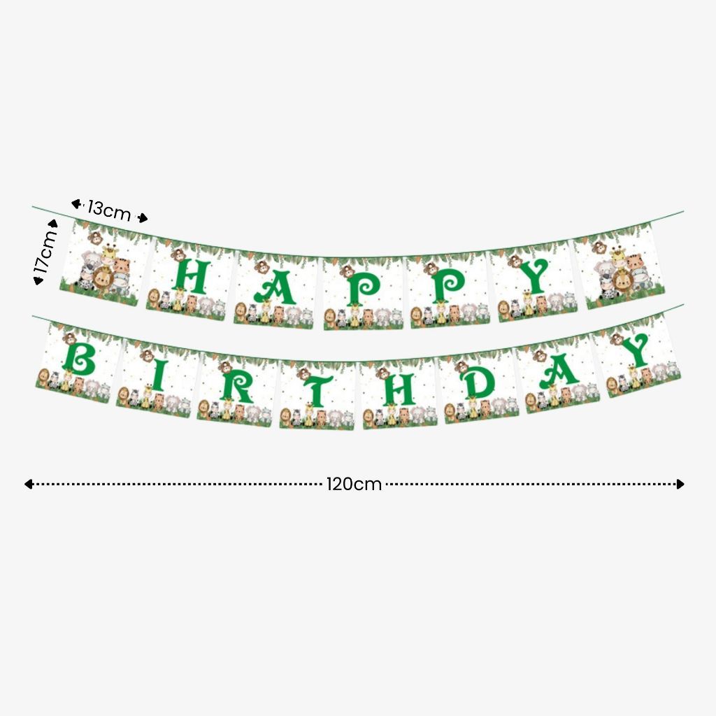 [SG Instock] - Personalised Safari Animal Theme Birthday Party Decoration