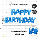 Happy Birthday Banner Garland Birthday Party Bunting Happy Birthday Foil Banner