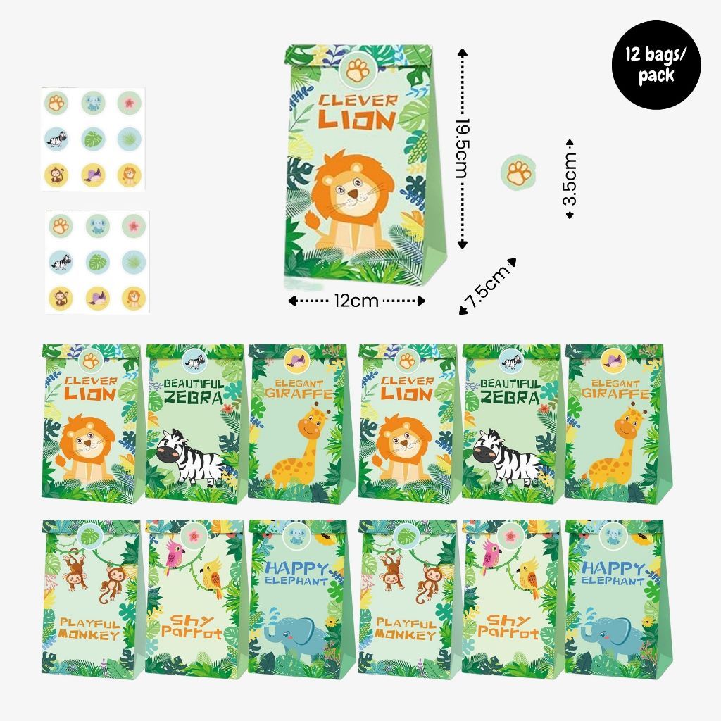 [SG Instock] - Personalised Safari Animal Theme Birthday Party Decoration