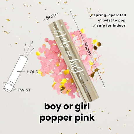 Gender Reveal Party Essentials Balloon Decoration Boy or Girl Banner Confetti Popper