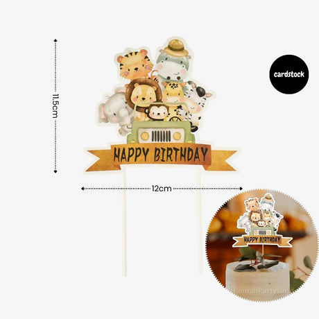 [SG Instock] - Personalised Safari Animal Theme Birthday Party Decoration
