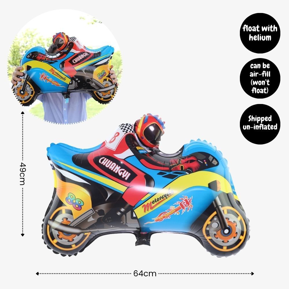 [SG Instock] - Personalised Racing car motorbike Theme Birthday Party Decoration