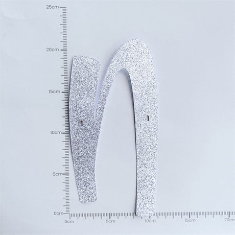 Custom Cursive Glitter Silver Script Font Banner