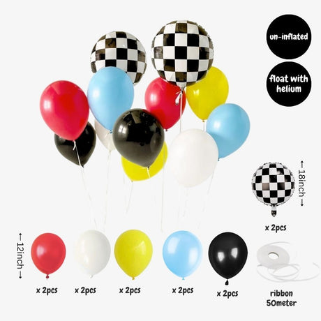 [SG Instock] - Personalised Racing car motorbike Theme Birthday Party Decoration