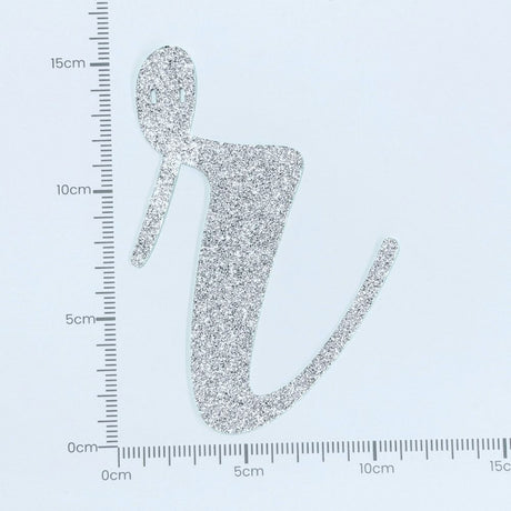 Custom Cursive Glitter Silver Script Font Banner