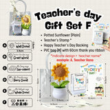 Teacher's Day Gift Sunflower Pot Thank You Teacher Stamp Appreciation Gift Card