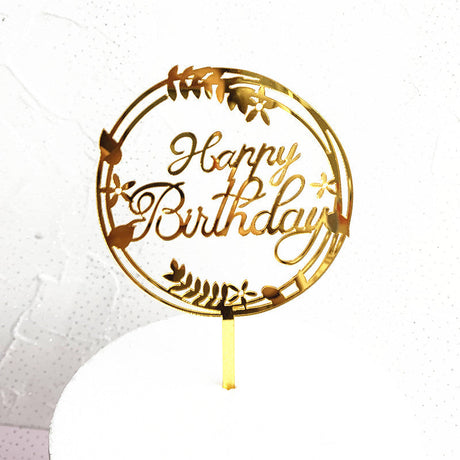 Acrylic Happy birthday Cake Topper