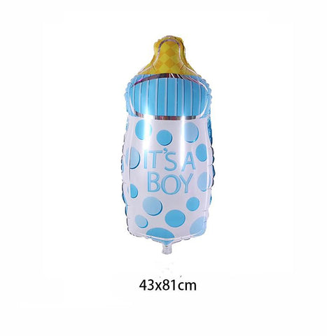 Milk Bottle Foil Balloon - Blue (Boy)