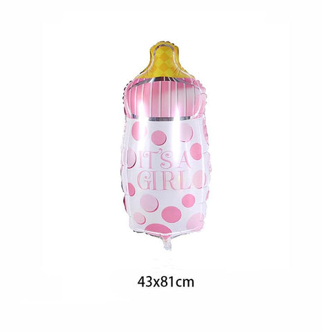 Milk Bottle Foil Balloon - Pink (Girl)