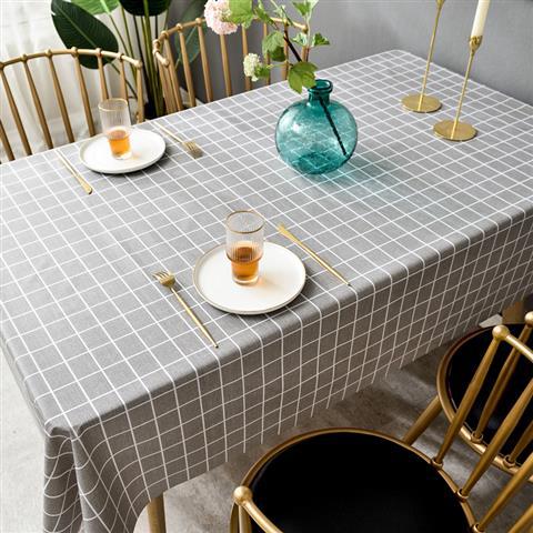Premium PVC Table Cloth - Grey Checked