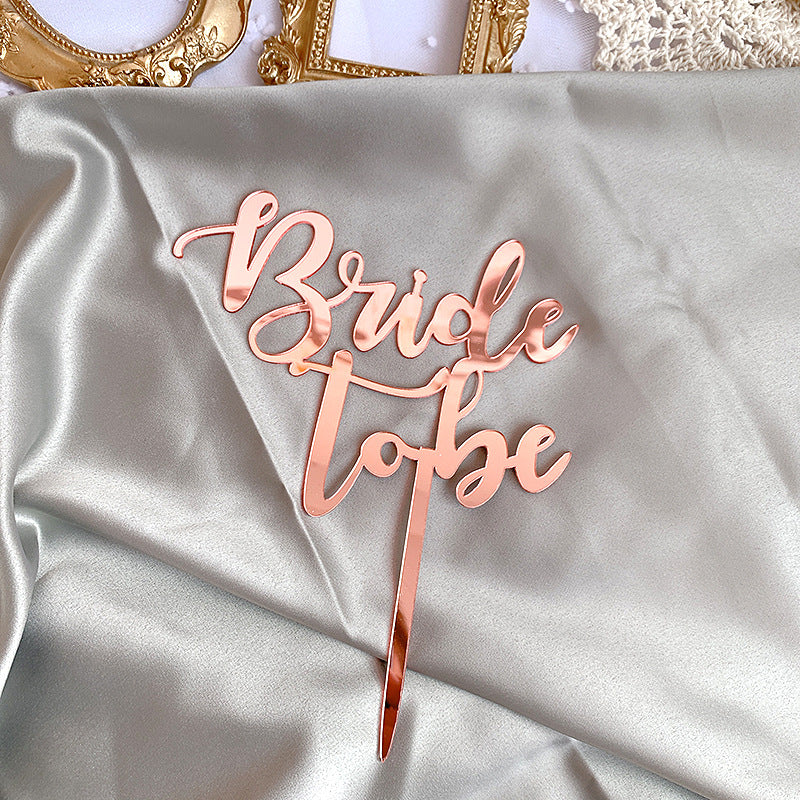 Bride To Be Cake Topper - Rose Gold