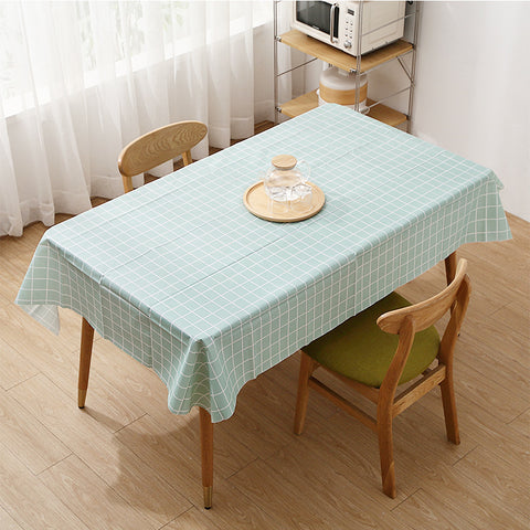 1st Grade PVC Table Cloth - Mint Green Checked