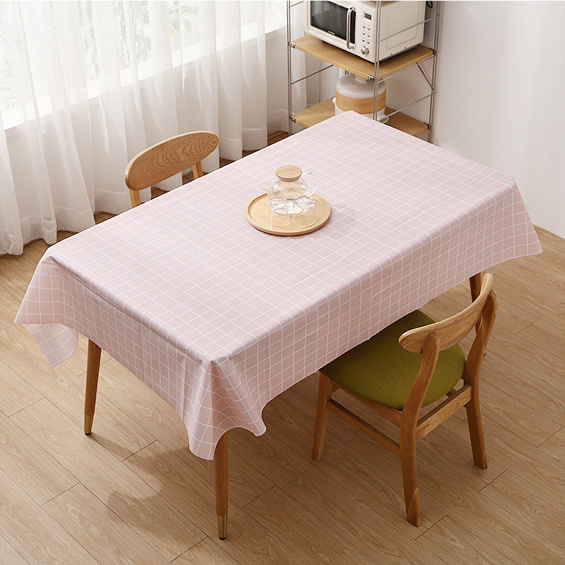 1st Grade PVC Table Cloth - Pink Checked