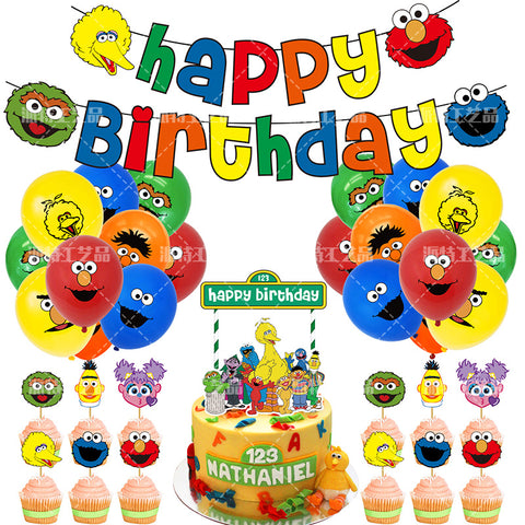 Sesame Street Theme Balloons Deco Pack