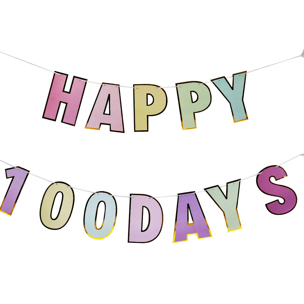 Happy 100 Days Card Banner - Candy