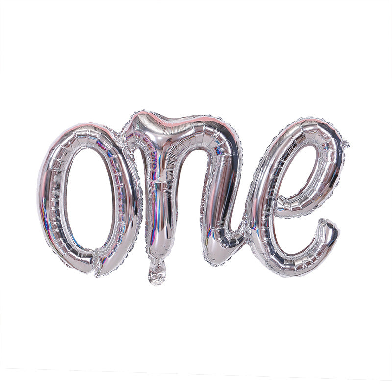 One Script Balloon - Silver
