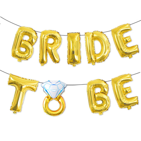Bride To Be Foil Balloons - Gold