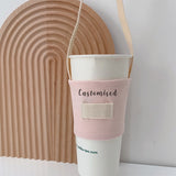 Canvas Cup Holder Straw Holders