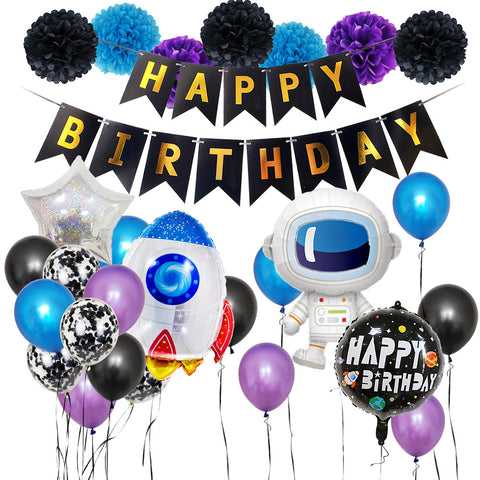 Space Astronaut Theme Balloon Birthday Party Décor Pack 5