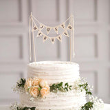 Just Married Triangle Banner Wedding Cake topper