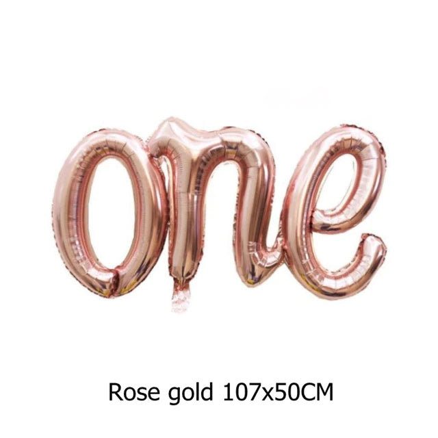 One Script Balloon - Rose Gold