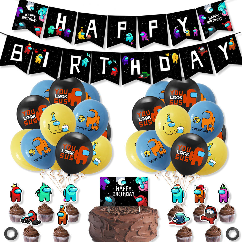Among Us Theme Birthday Balloon Pack