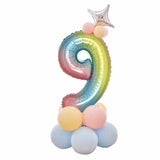 Number Balloon Column - Rainbow Number