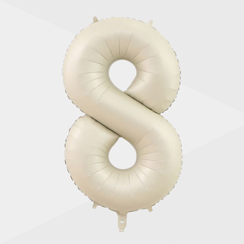 40 inch Cream Giant Number Foil Balloon