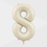 40 inch Cream Giant Number Foil Balloon