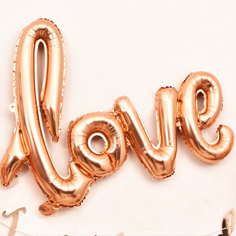 Script love Foil Balloon - Rose Gold