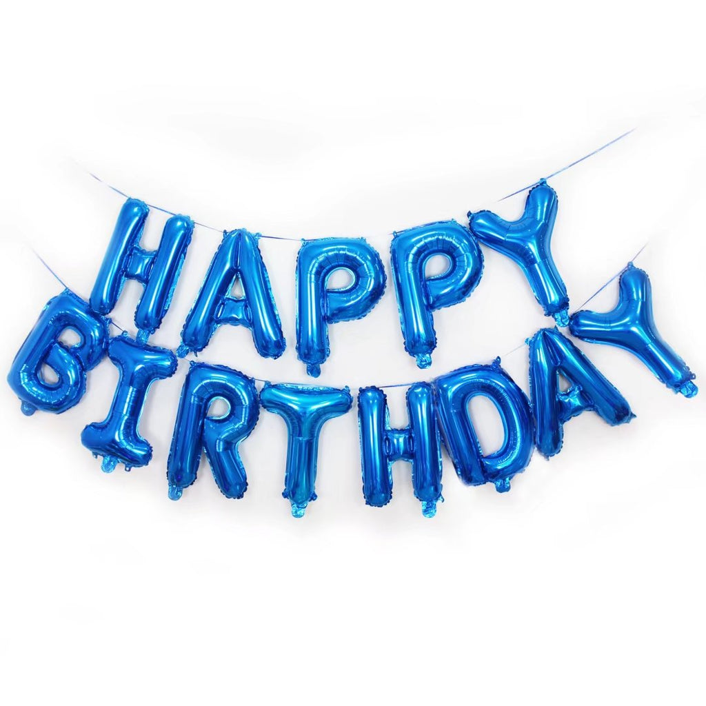 16 inch Happy Birthday Foil Balloon - Dark Blue