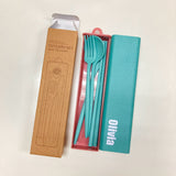 New Edition Wheat Material Simple Cutlery Set with Color Box