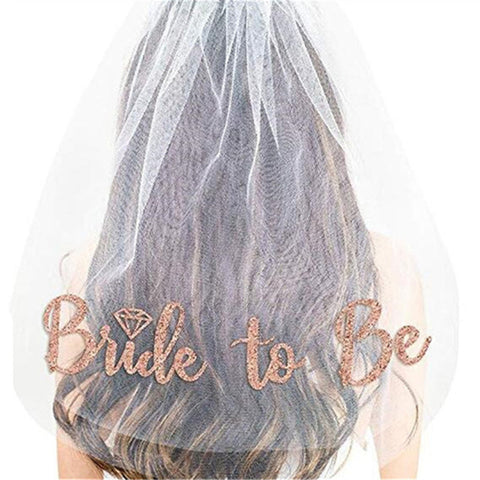 Bride To Be Veil - Rose Gold