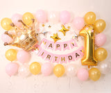 Birthday balloon deco pack (Pink) - no helium required