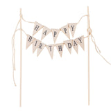 Happy Birthday Triangle Banner Cake topper