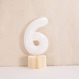 40 inch White Giant Number Foil Balloon