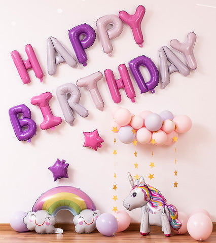 Unicorn Birthday Party Decoration Pack - no helium required