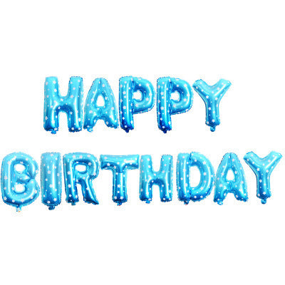 16 inch Happy Birthday Foil Balloon - Blue Star