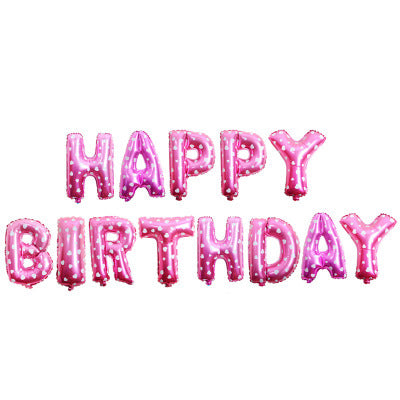 16 inch Happy Birthday Foil Balloon - Pink Heart