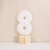 40 inch White Giant Number Foil Balloon