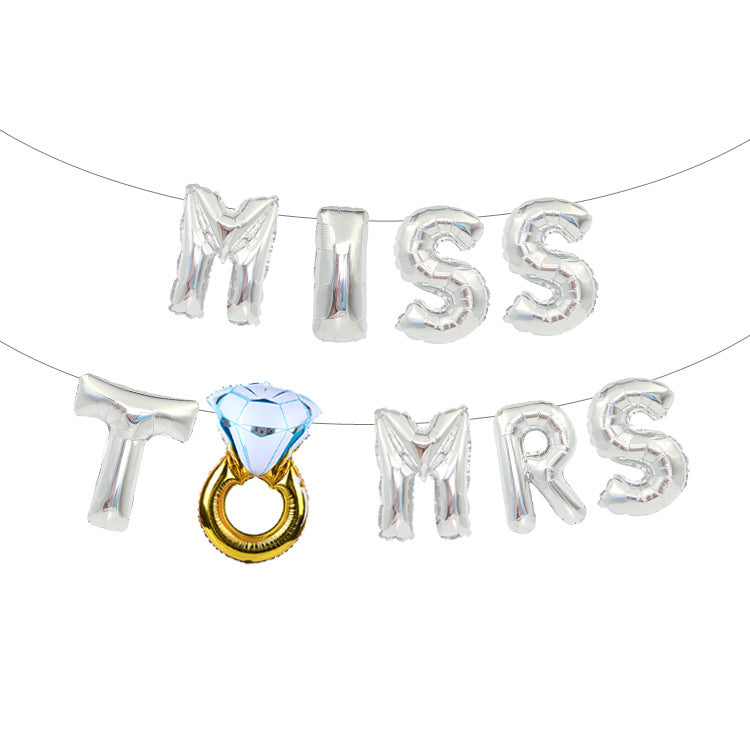 Miss To Mrs Foil Balloons - Silver