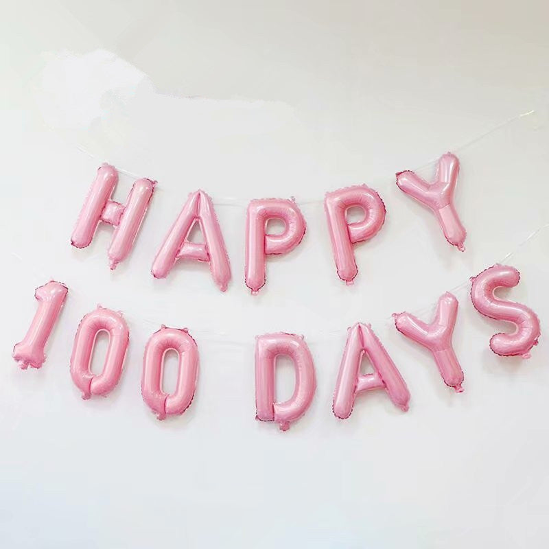 Happy 100 Days Foil Balloon - Pink