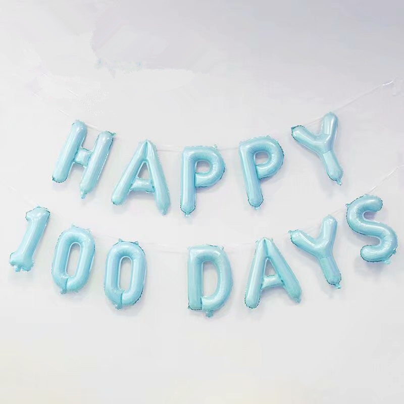 Happy 100 Days Foil Balloon - Blue