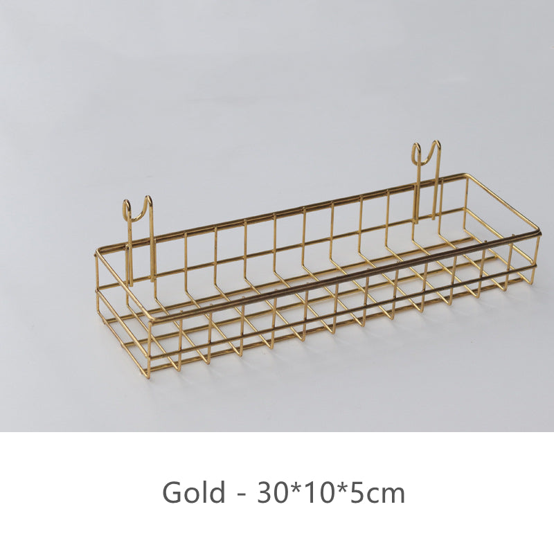 Metal Grid Photo Wall Wire Mesh Board Grill - Gold