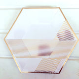 Disposable Paper Plates - Stripe Marble Gold