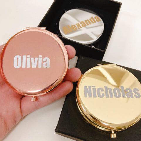 Personalized name Mini Mirror for bridal shower wedding gift