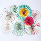 8pcs Party Fan Set for birthday party wedding event decoration